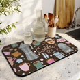thumbnail image 3 of Top-Class 19.5x12in Coffee Mat - Rubber-Backed, Hides Stains, Perfect for Countertops, Diatom Mud, Coffee Bar Accessory, Absorbent Drying Mat, 3 of 7