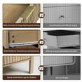 thumbnail image 4 of Haverchair Fluted 5 Drawer Dresser, Wooden Chest of Drawers with Wide Metal Handles,  Tall Storage Dresser Organizer with Curved Profile Design for Bedroom, Living Room, Hallway Closet, Natural Wood, 4 of 8