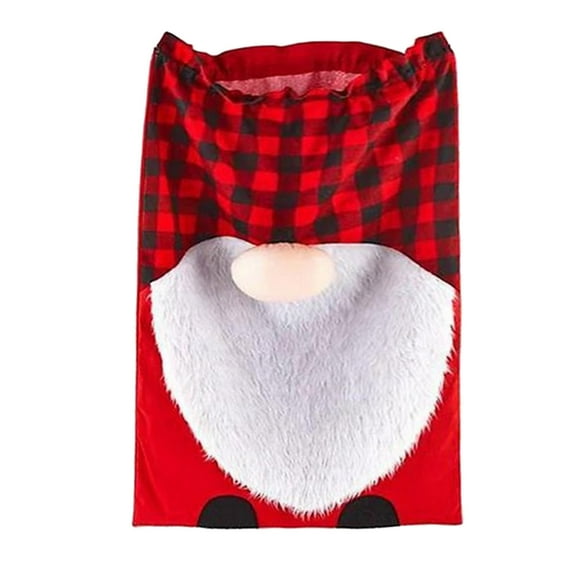 CASAFUN Large Christmas Drawstring Bags Large Christmas Bag Santa Sack jumbo Pouch Gnome Design Holiday Storage Bags for Xmas Present Toys Santa Wrapping Bags