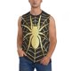 thumbnail image 1 of Fotbe Gold Spider On The Web Men's Camiseta sin Mangas Estampada para Hombres, Playera Casual para Gimnasio, Entrenamiento, Playa-Medium, 1 of 7