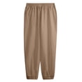 thumbnail image 7 of Domuza Pants for Men Cotton Linen Yoga Golf Beach Jogger Sweat Lounge Harem Pants Trousers Brown XL, 7 of 7
