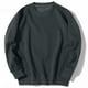 thumbnail image 2 of Ceisia Men's Solid Color Crew Neck Pullover Sweatshirt with Ribbed Cuffs Dark Gray XL Gifts, 2 of 5