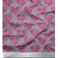 thumbnail image 1 of Soimoi Georgette Viscose Fabric Bird & Heart Fabric Prints by Yard 42 Inch Wide, 1 of 1