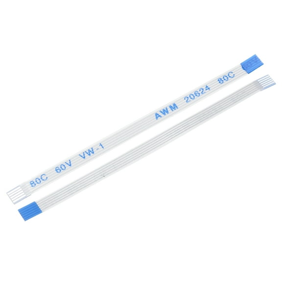 Uxcell FFC Ribbon Flat Flexible Cable 5 Pin 0.5mm 60mm (B Type) for LCD Laptop 20 Pack