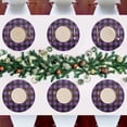 thumbnail image 7 of Ryvnso Purple Checkered Grid Pattern Round Plate Mats Dining Table Placemat Set of 4 for Holiday Decoration, 7 of 7
