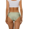 thumbnail image 3 of INSPIRE CHIC Unlined Panties for Women No Show Stretch Solid Underwear Invisible Brief XL Light Green, 3 of 4