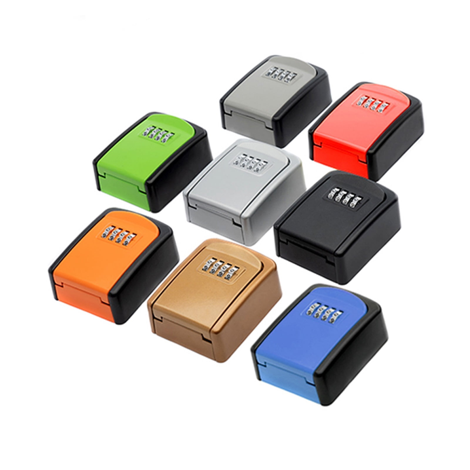 Mini Solid Color Key Box , Password Lock Door Cat Eye Metal Outdoor Wall-mounted Anti-theft Lock Box for Home Indoor Security ,Security and Anti-Theft