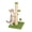 Green, variant on LiteHaven 22 Inch Cat Scratching Post, Natural Sisal Cat Pole with Hanging Ball for Kittens & Small Indoor Cats, Sturdy Base Set of 1 light gray
