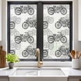 thumbnail image 2 of Black White Motorcycles Window Privacy Film, Modern Hand-Painted Vehicles Static Cling UV Sun Blocking Heat Control Window Tint Day and Night, Non-Adhesive One Way Windows Privacy Cover 19.6''x39.3'', 2 of 7