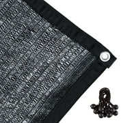 Agfabric 50% Sunblock Shade Cloth with Grommets for Garden Patio 12’ X 24’, Black