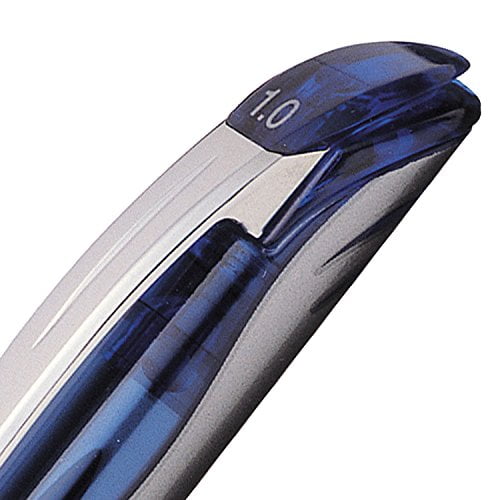 Pentel EnerGel Deluxe Liquid Gel Pen, Bold Line, Metal Tip, Blue Ink, Box of 12 (BL60-C)