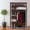 Brown, variant on Veryke 64" Portable Closet Organizer Wardrobe Clothes Rack with Shelve - Black