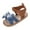 Light blue, variant on IROINNID Infant Girls First Walking Summer Sandals Soft Non-slip Sole Baby's Bowknot Buckle Sandals, Size 0-15M