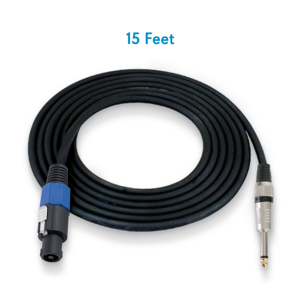 PylePro - PPSJ15 - 15ft. 12 Gauge Professional Speaker Cord Compatible With Speakon Connector to 1/4" Male - image 3 of 4