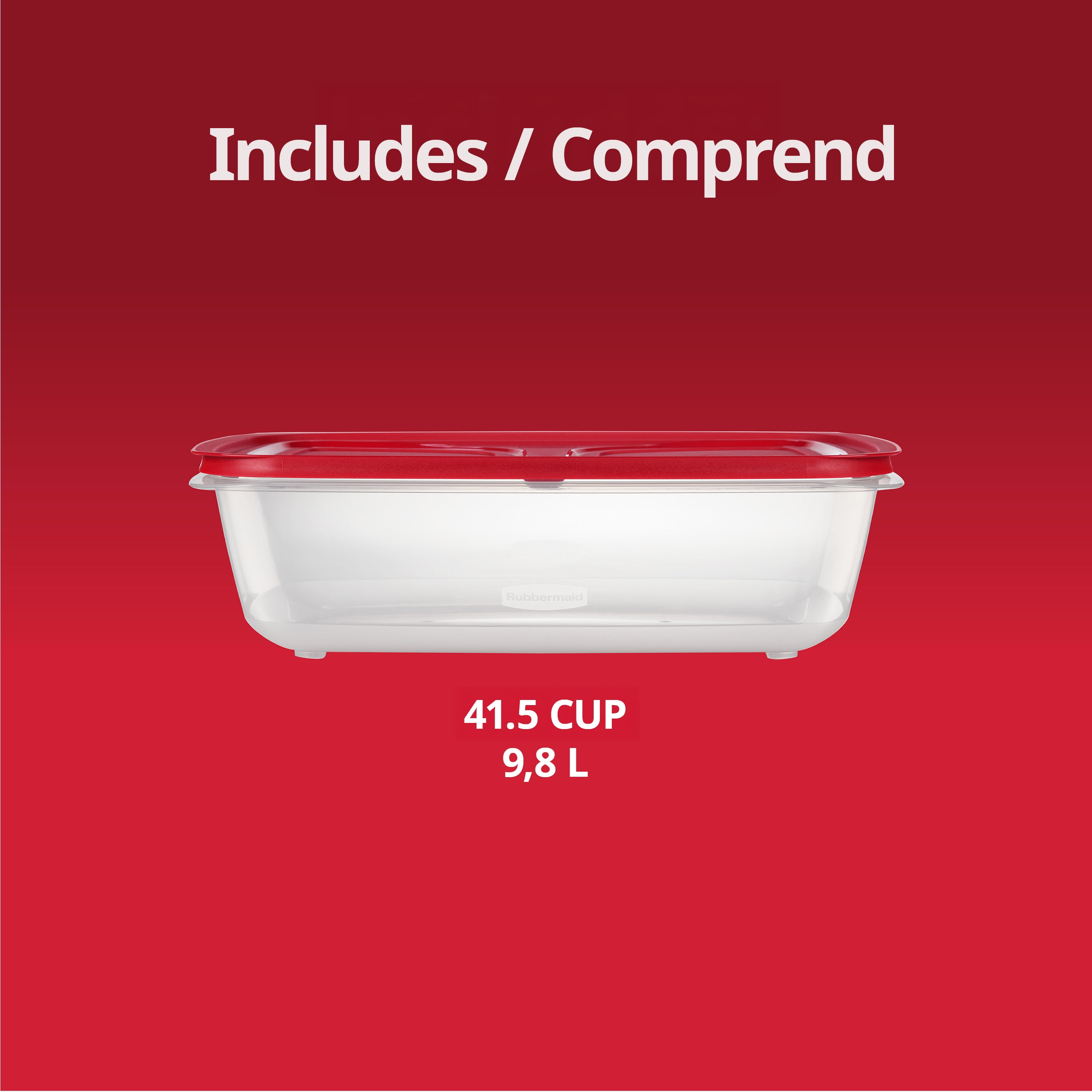 Rubbermaid 41.5-Cup EasyStore Rectangle Food Storage Container with Lid