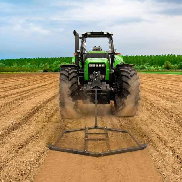 Drag Harrow Rake – Heavy Duty 72" for Driveway – 2 Adjustable Bars & Bolts – Steel Tool – ATV, UTV & Lawn Tractor – Rust Resistant – Field Leveling
