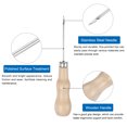 thumbnail image 4 of Juego de 5 piezas de herramienta de perforación de cuero con gancho de madera de caña, color madera, 4 of 7