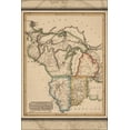 thumbnail image 1 of 24"x36" Gallery Poster, map of michigan indiana illinois wisconsin 1817, 1 of 1