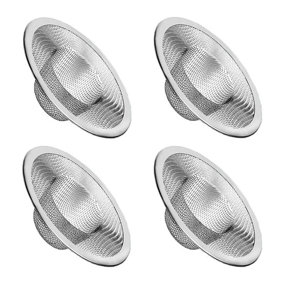 Genreen 4pcs Heavy Duty Stainless Steel Kitchen Sink Strainer, 2.75" Top / 1" Mesh Metal Sink Strainer,Perfect for Kitchen Sink/Bathroom Bathtub Wash basin Floor drain balcony Drain Hole, Utility