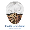 thumbnail image 4 of Shower Caps,Orange and Brown Leopard Pattern Waterproof Shower Cap for Women 4 Pieces,Double Reusable Hair Cover for Shower PEVA Elastic Stretch Hem, 4 of 7