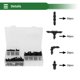 thumbnail image 5 of Conector de riego por goteo Unique Bargains 7/32" 7/32"x9/32" Kit de accesorios de tubería para jardín de macetas negras 1 juego, 5 of 7
