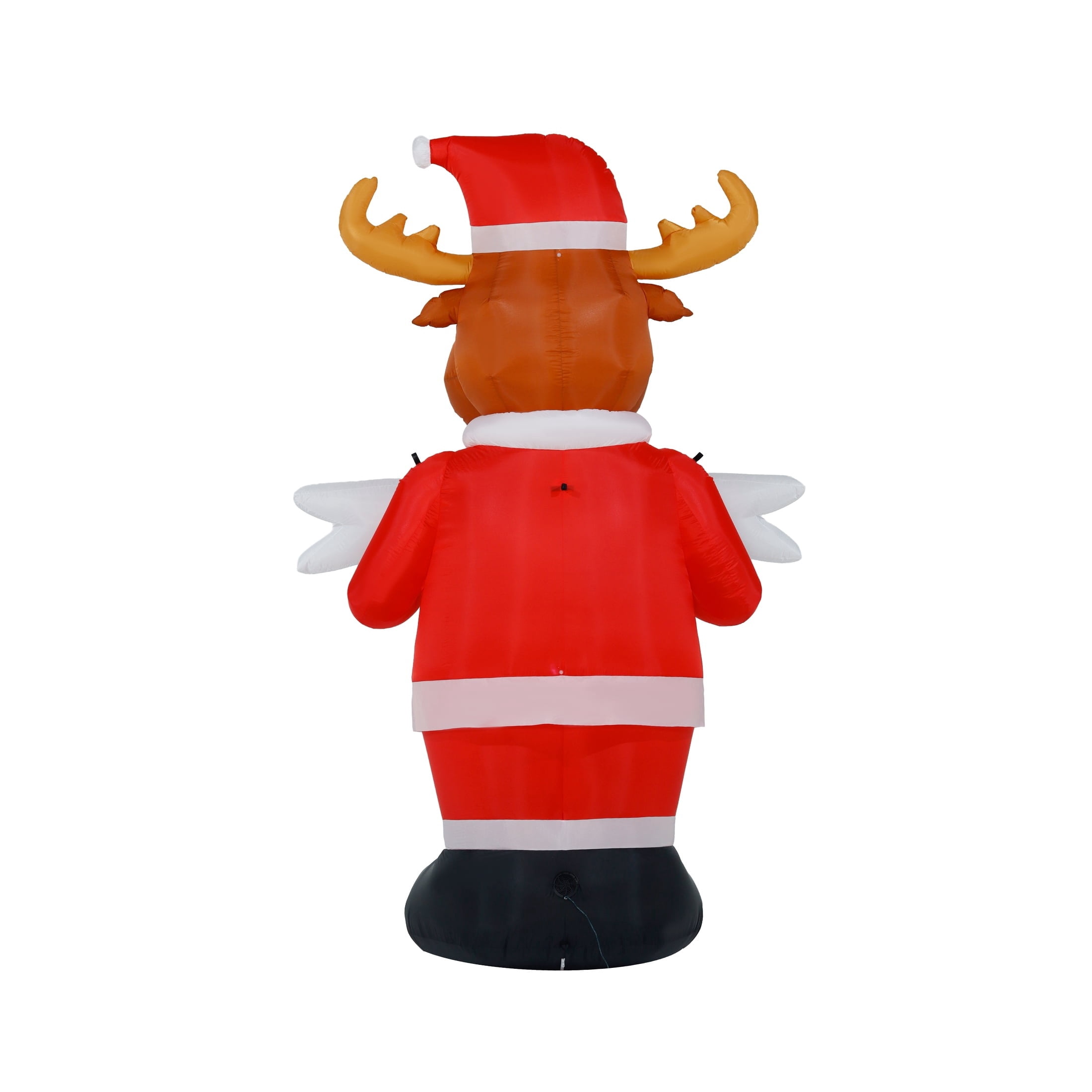 Multicolor Santa Moose with Sign Christmas Airblown Yard Inflatable, 10', by Holiday Time