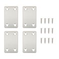 thumbnail image 1 of Miangastore Fixations de Comptoir en Acier Inoxydable 12 Pcs 2.4x1.5x0.05 Po, 1 of 8