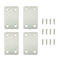 Zoyueyie 12Pcs Straight Pieces Iron Ware Stainless Steel Fastener for Furnishing (Silver)