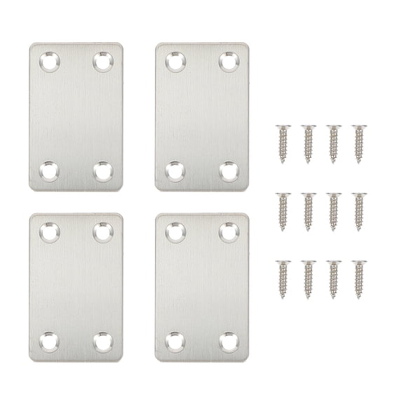 Zoyueyie 12Pcs Straight Pieces Iron Ware Stainless Steel Fastener for Furnishing (Silver)