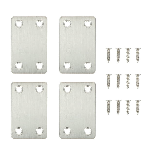 MasteelfCA 12 Pcs Pièces Droites Fer à Repasser Acier Inoxydable pour Ameublement (Argent)