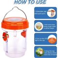 thumbnail image 4 of 2 Packs Wasp Trap - Solar Powered Bee Trap Outdoor for Yellow Jackets, Hornets and Wasps - Durable Wasp Killer and Bee Killer - Reusable Yellow Jacket Trap and Insect Trap,Clearance Price, 4 of 9