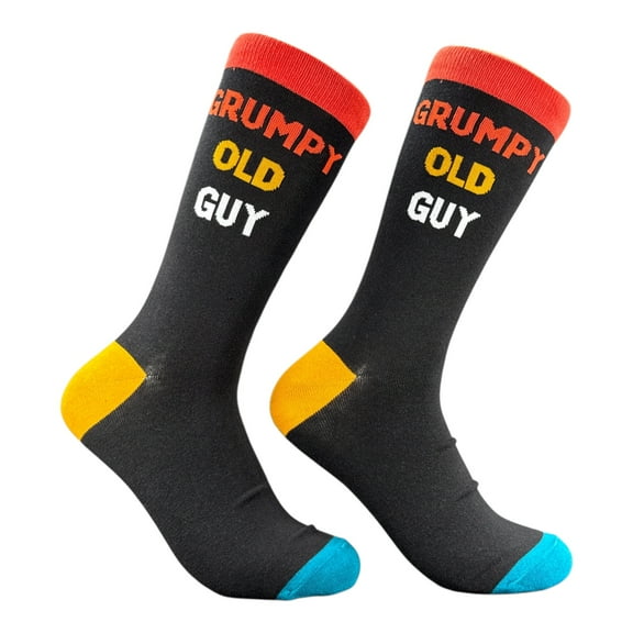 Grumpy Old Guy Socks Funny Sarcastic Fathers Day Graphic Novelty Footwear For Men
