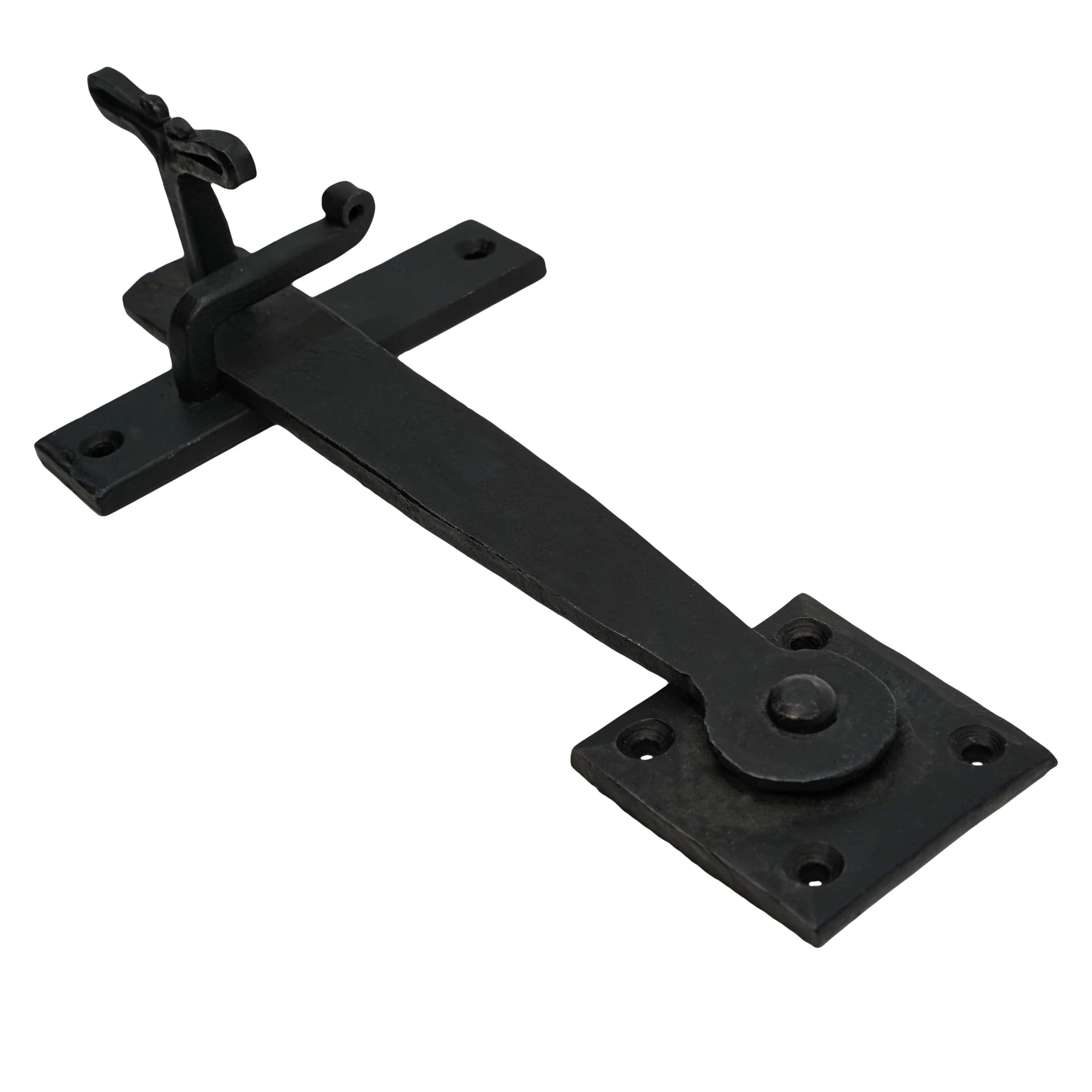 SaKeGa 9 Inch Iron Gate Latch Black Flip Latches, Heavy Duty Cast Iron