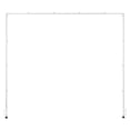 thumbnail image 3 of KFFKFF Adjustable Over-The-Table Rod Stand with Clamps, 13"-42'' Height & 28"-98" Length, Metal Table Arch Frame for Event Decorations, White, 3 of 9