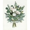 thumbnail image 2 of Borges, Victoria 20x24 White Modern Wood Framed Museum Art Print Titled - Cut Paper Bouquet III, 2 of 4