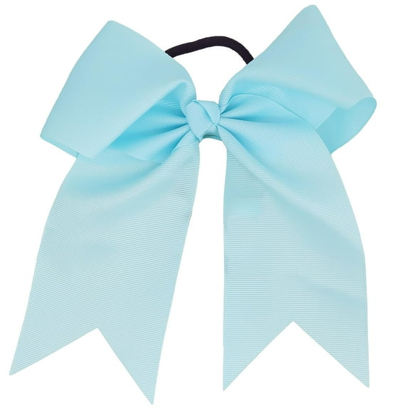 Motique Accessories Jumbo Hair Bow Pony with Tails-One Size, Adults (Pale Blue)