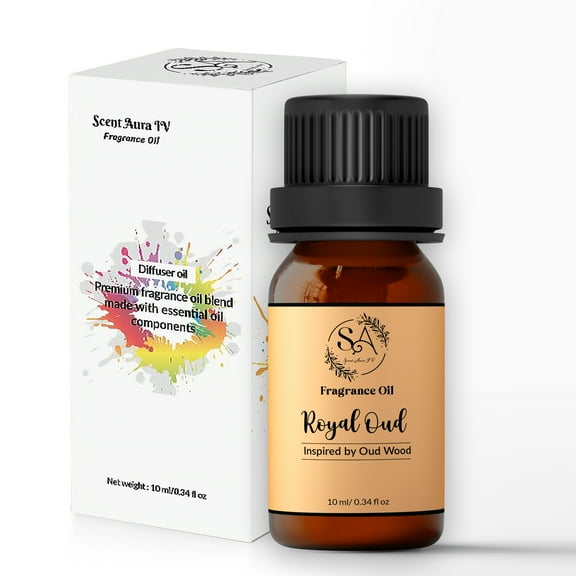 Scent Aura IV Royal Oud Fragrance Oil Inspired by Oud Wood 0.34 Fl Oz|10ml