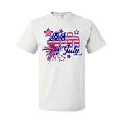 Inktastic 4th of July Fireworks Stars and American Flag T-Shirt
