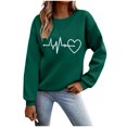 thumbnail image 2 of Wancir Women's Casual Print Long Sleeve Round Neck Pullover Sweatshirt Top, 2 of 6