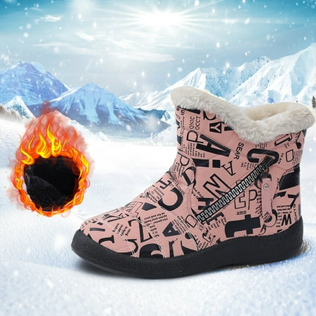 

Juebong Boots Deals Boots for Girls Outdoor Winter Warm Ankle Snow Boots Ladies Fleece Mask Short Bootie Cotton Shoes