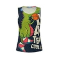 thumbnail image 4 of Lsque Dinosaur Basketball Player Printed Workout Tank Tops for Women, Athletic Sports Tank Tops, Compression Sleeveless Dry Fit Shirts,Sleeveless Yoga Shirt-, 4 of 9