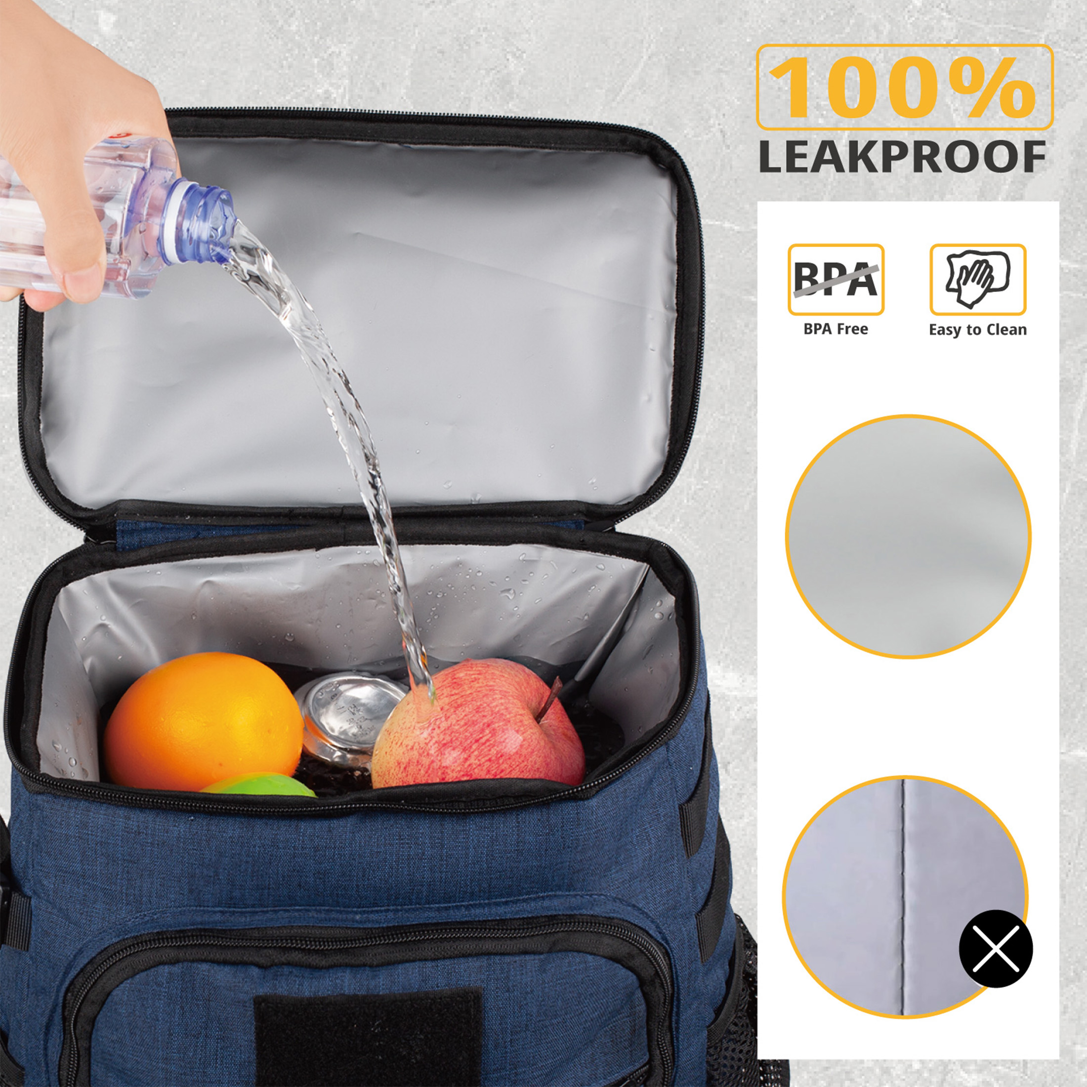 Backpack Cooler for Men, 25L Cooler Backpack Insulated LeakProof, Heavy Duty Lunch Bag