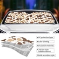 thumbnail image 5 of XMXY Car Sun Shade Windshield, Brown Tan Seamless Print Automotive Front Window Sun Visor for Cars SUV Trucks, Medium Size, 5 of 8