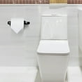 thumbnail image 2 of Higiénico Papel Soporte Pared Montado Tejido Toalla Soporte para Baño Cocina Aluminio Aleación Impermeable Mate Acabado Negro, 2 of 8