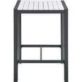 thumbnail image 4 of Meridian Furniture Nizuc White Wood Outdoor Patio Square Bar Table, 4 of 8