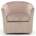 thumbnail image 2 of Pemberly Row 19"H Traditional Fabric Swivel Club Chair in Pink, 2 of 4