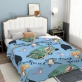 thumbnail image 6 of Soft Skin-Friendly 'Trash Truck' Flannel Blanket Adorable Animated Polyester  Warm Cozy for Sofas Beds Offices Camping Travel Gifts  All Seasons, 6 of 6