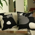 thumbnail image 4 of Set of 4 Throw Pillow Covers Black Decorative Throw Pillows for Couch Abstract Modern 18x18 Pillow Cases for Bed Sofa Living Room Accent Cushion Cover Boho Artistic Grey White, 4 of 6