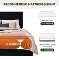 thumbnail image 5 of Einfach Full Size Bed Frame, Upholstered Platform Bed with Height Adjustable Headboard, Easy Assembly, Noise-Free, Black, 5 of 6