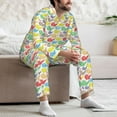 thumbnail image 7 of Balery Colorful Snails Pattern Pajama Sets for Men Long Sleeve 2 Piece Sleepwear Loungewear Sets Soft PJ's with Pockets Long Sleeve Comfy Pj Sets-Medium, 7 of 7